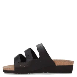 Naot Wedges|Women's , Madelyn Sandal Black/Silver