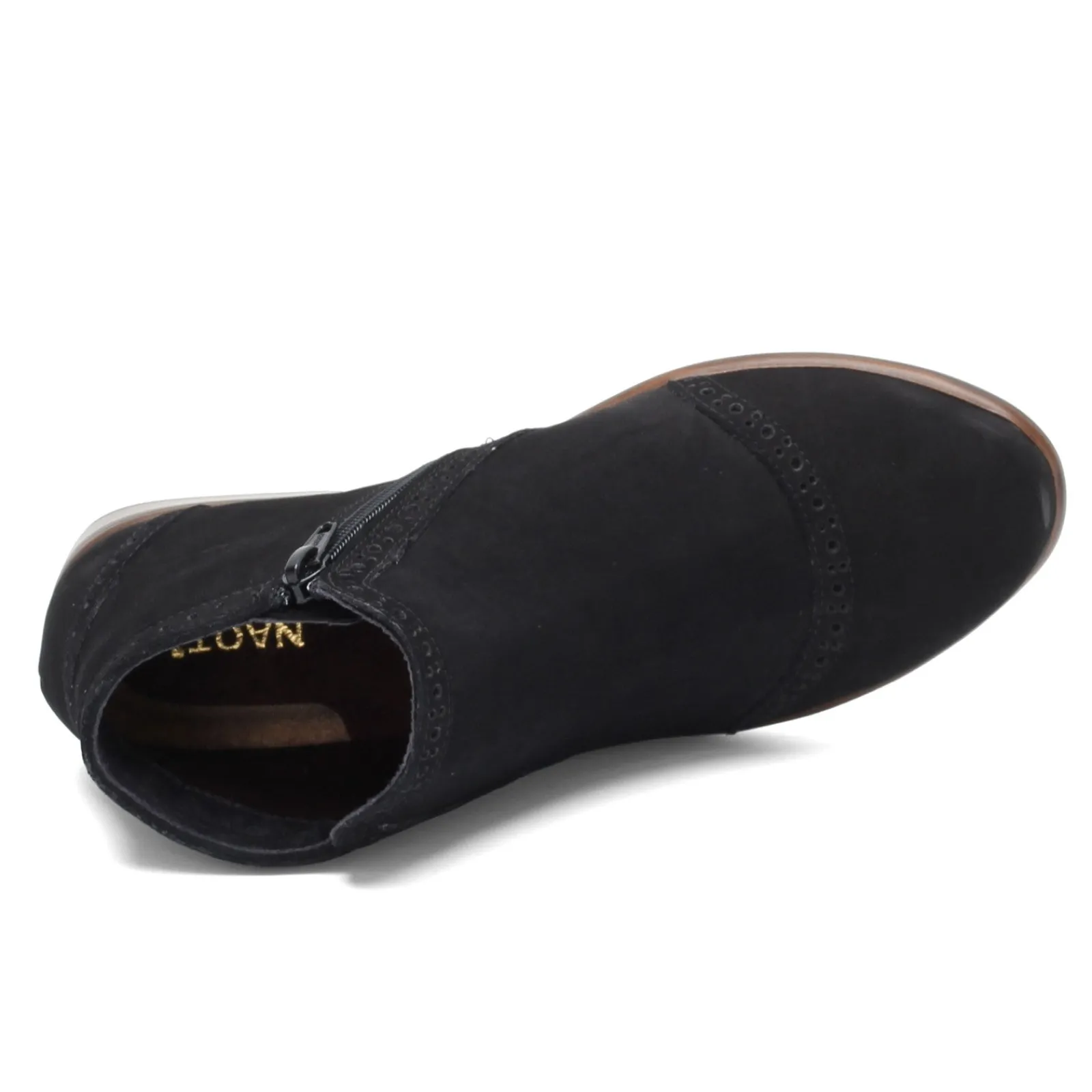 Naot Boots|Women's , Nefasi Ankle Boot Black Velvet Nubuck