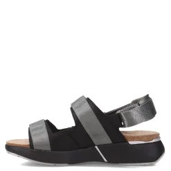 Naot Sandals|Women's , Odyssey Sandal Black/Grey/Silver