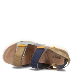 Naot Sandals|Women's , Odyssey Sandal Grey/Navy/Gold