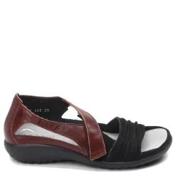 Naot Sandals|Women's , Papaki Sandal Black Velvet Nubuck