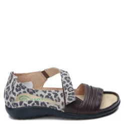 Naot Sandals|Women's , Papaki Sandal Soft Brown/Cheetah