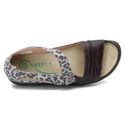 Naot Sandals|Women's , Papaki Sandal Soft Brown/Cheetah