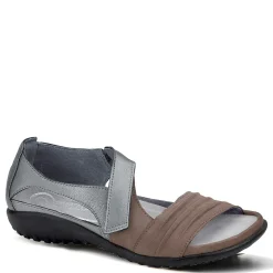 Naot Sandals|Women's , Papaki Sandal Shitake Nubuck/Sterling