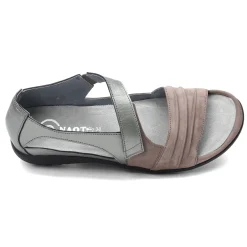 Naot Sandals|Women's , Papaki Sandal Shitake Nubuck/Sterling