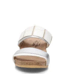 Naot Wedges|Women's , Royalty Sandal White / Silver