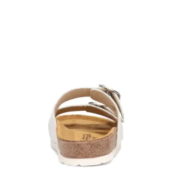 Naot Sandals|Women's , Santa Barbara Slide Sandal White Leather