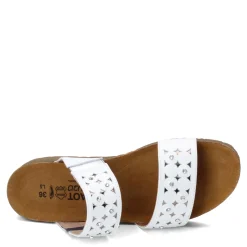 Naot Sandals|Women's , Susan Slide White/Silver