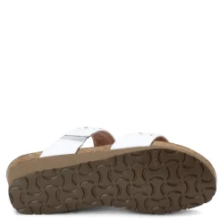 Naot Sandals|Women's , Susan Slide White/Silver