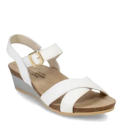Naot Wedges|Women's , Throne Sandal White