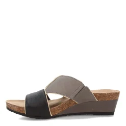 Naot Wedges|Women's , Tiara Sandal Black Grey