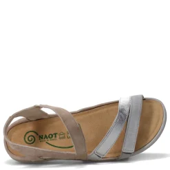 Naot Sandals|Women's , Whetu Sandal Grey Silver/Sand