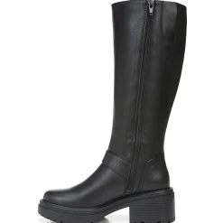 Naturalizer Boots|Women's , Adler Boot - Wide Calf Black Textured