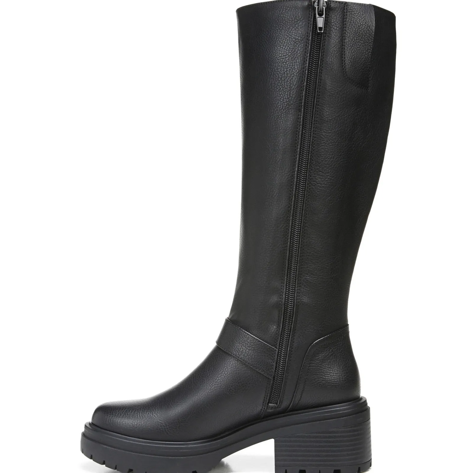 Naturalizer Boots|Women's , Adler Boot - Wide Calf Black Textured