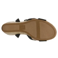 Naturalizer Wedges|Women's , Areda Flower Wedge Sandal Black