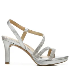 Naturalizer Sandals|Women's , Brenta Strappy Sandal Silver