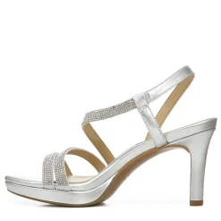 Naturalizer Sandals|Women's , Brenta Strappy Sandal Silver
