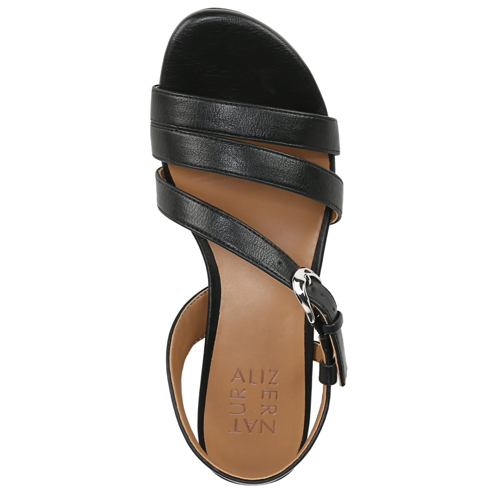 Naturalizer Sandals|Women's , Hilma Sandal Black Faux Leather