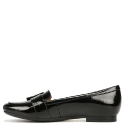 Naturalizer Flats|Women's , Kayden Moc Slip-On Black Patent