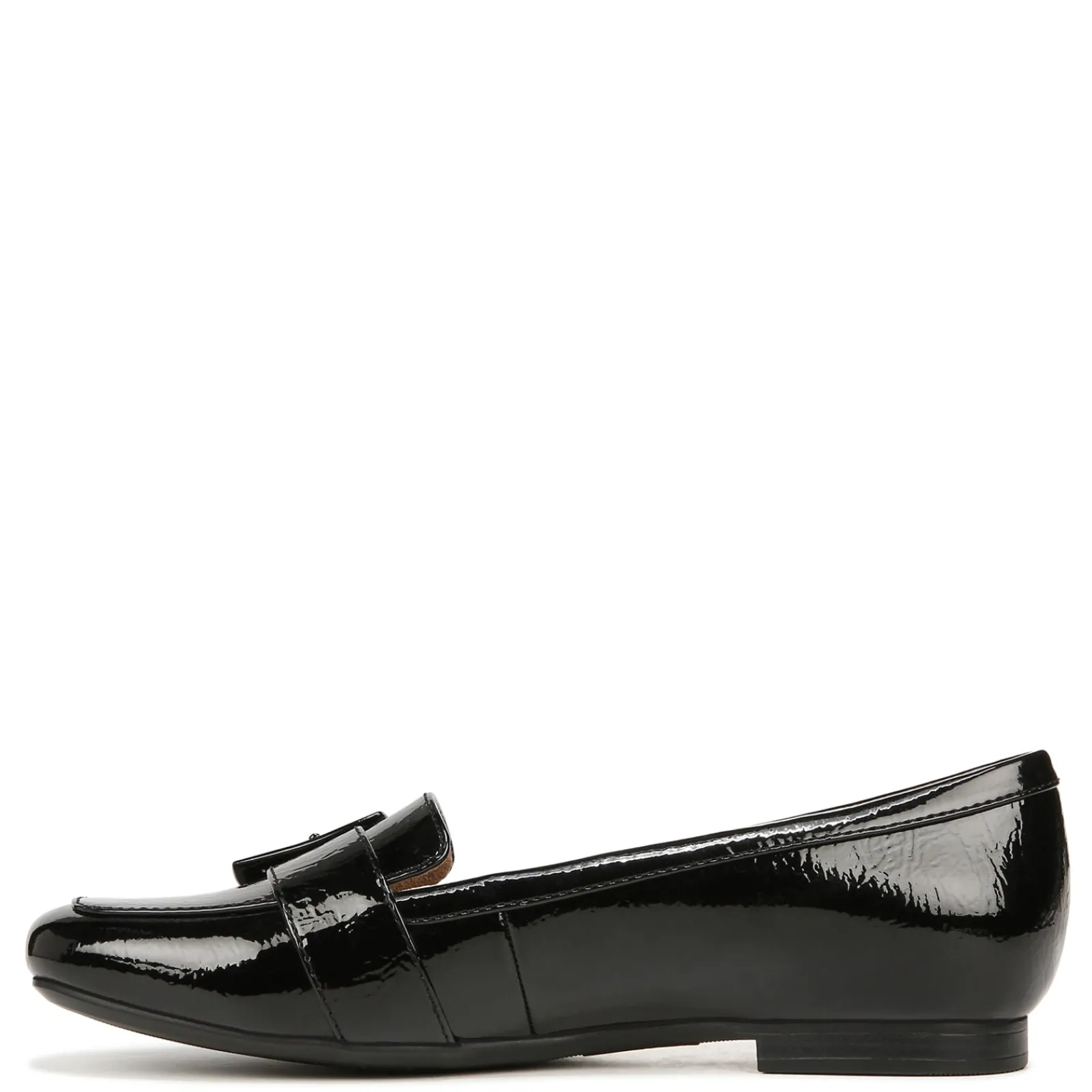 Naturalizer Flats|Women's , Kayden Moc Slip-On Black Patent