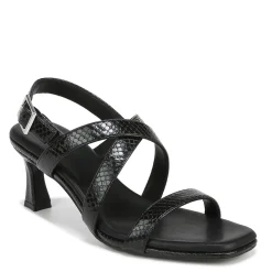 Naturalizer Pumps & Heels|Women's , Kiki Sandal Black Snake Print Faux Leather