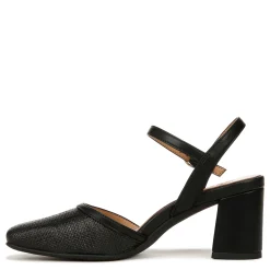 Naturalizer Pumps & Heels|Women's , Wave Pump Black Straw Fabric