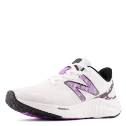 New Balance Sneakers & Athletic|Women's , Arishi Fresh Foam v4 Running Shoe White/Black/Purple Fade