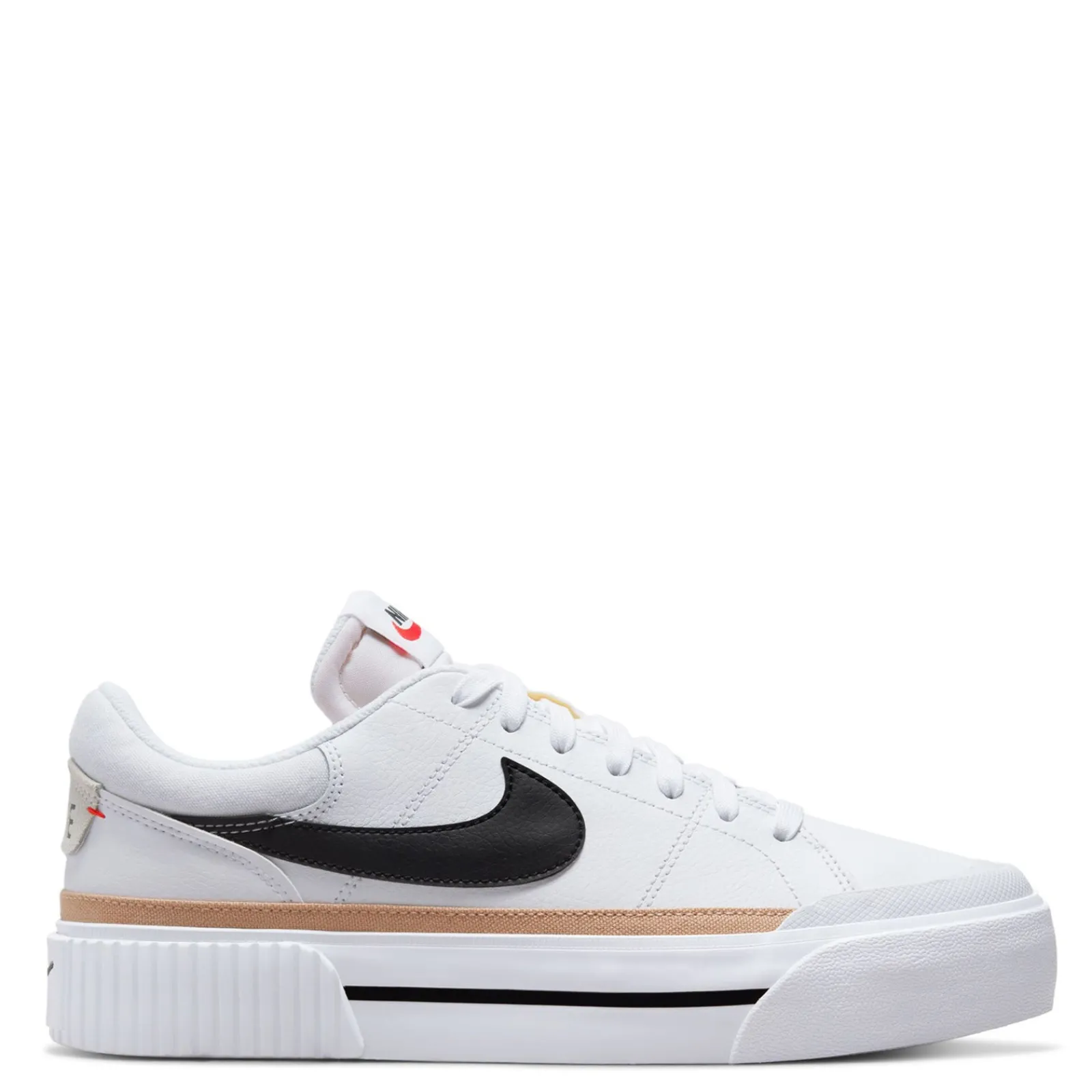 Nike Sneakers & Athletic|Women's , Court Legacy Lift Platform Sneaker White/Black- Hemp