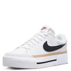 Nike Sneakers & Athletic|Women's , Court Legacy Lift Platform Sneaker White/Black- Hemp