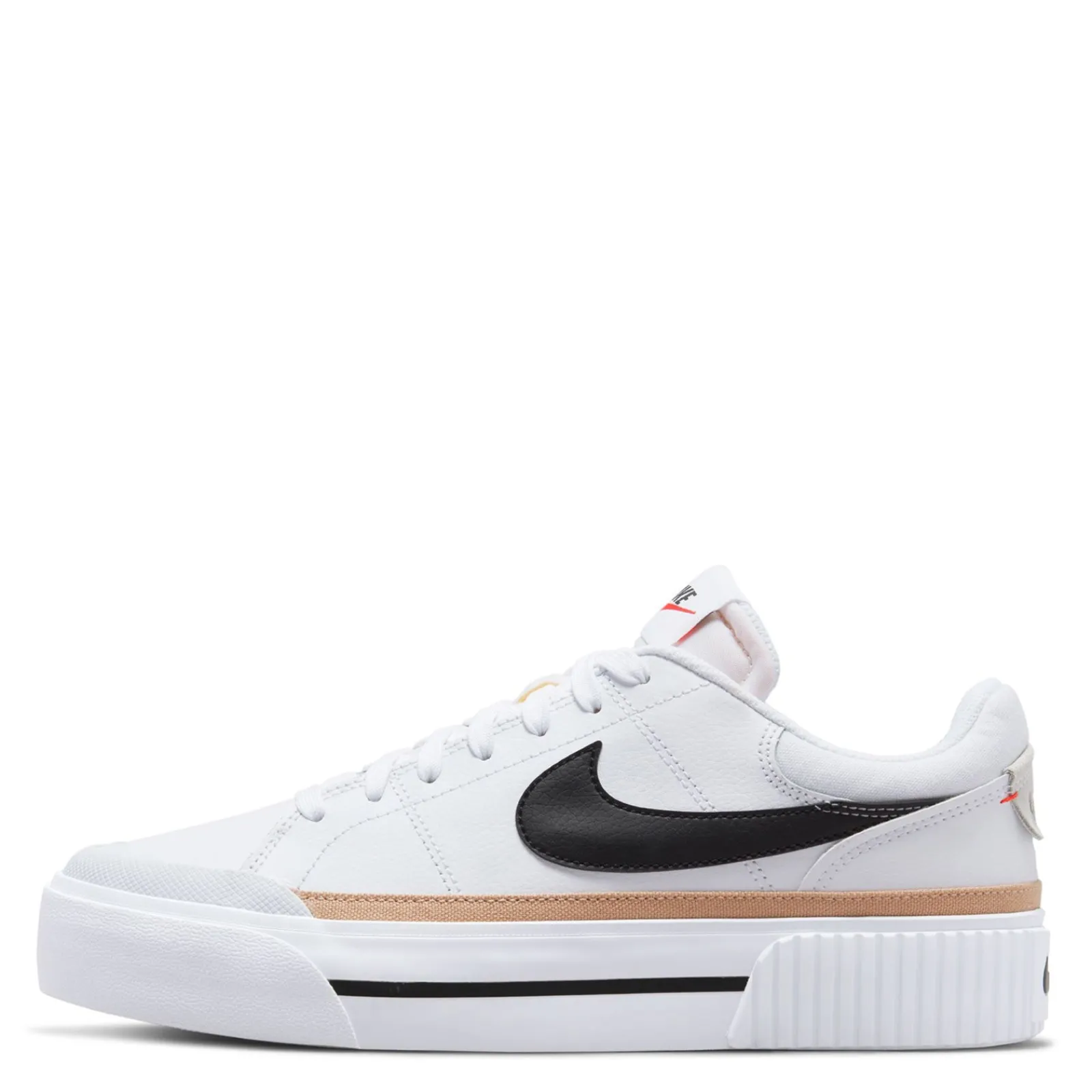 Nike Sneakers & Athletic|Women's , Court Legacy Lift Platform Sneaker White/Black- Hemp