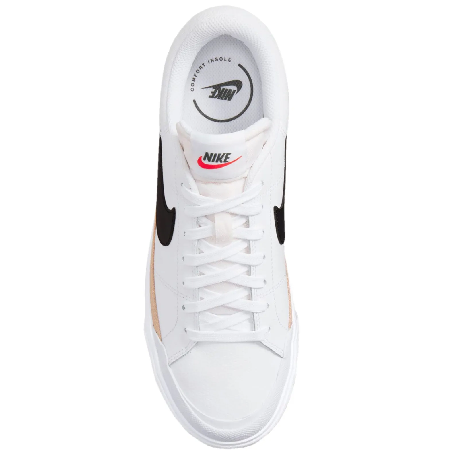 Nike Sneakers & Athletic|Women's , Court Legacy Lift Platform Sneaker White/Black- Hemp