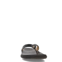 OluKai Sandals|Women's , Honu Sandal Solid Black