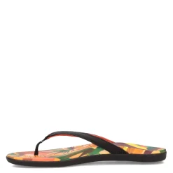 OluKai Sandals|Women's , Ho'opio Hau Sandal Black Pineapple