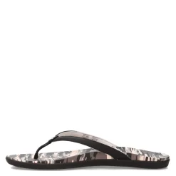 OluKai Sandals|Women's , Ho'opio Hau Sandal Black Camo