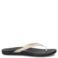 OluKai Sandals|Women's , Ho'opio Thong Sandal Bone Stripe