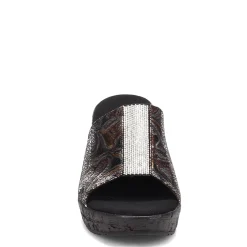 Onex Wedges|Women's , Danica Sandal Black Stretch