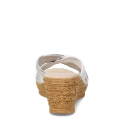 Onex Wedges|Women's , Hadley Sandal White Silver