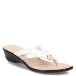 Onex Wedges|Women's , Melba Sandal White Gold