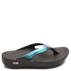 OOFOS Sandals|Women's , OOlala Luxe Sandal Blue Multi