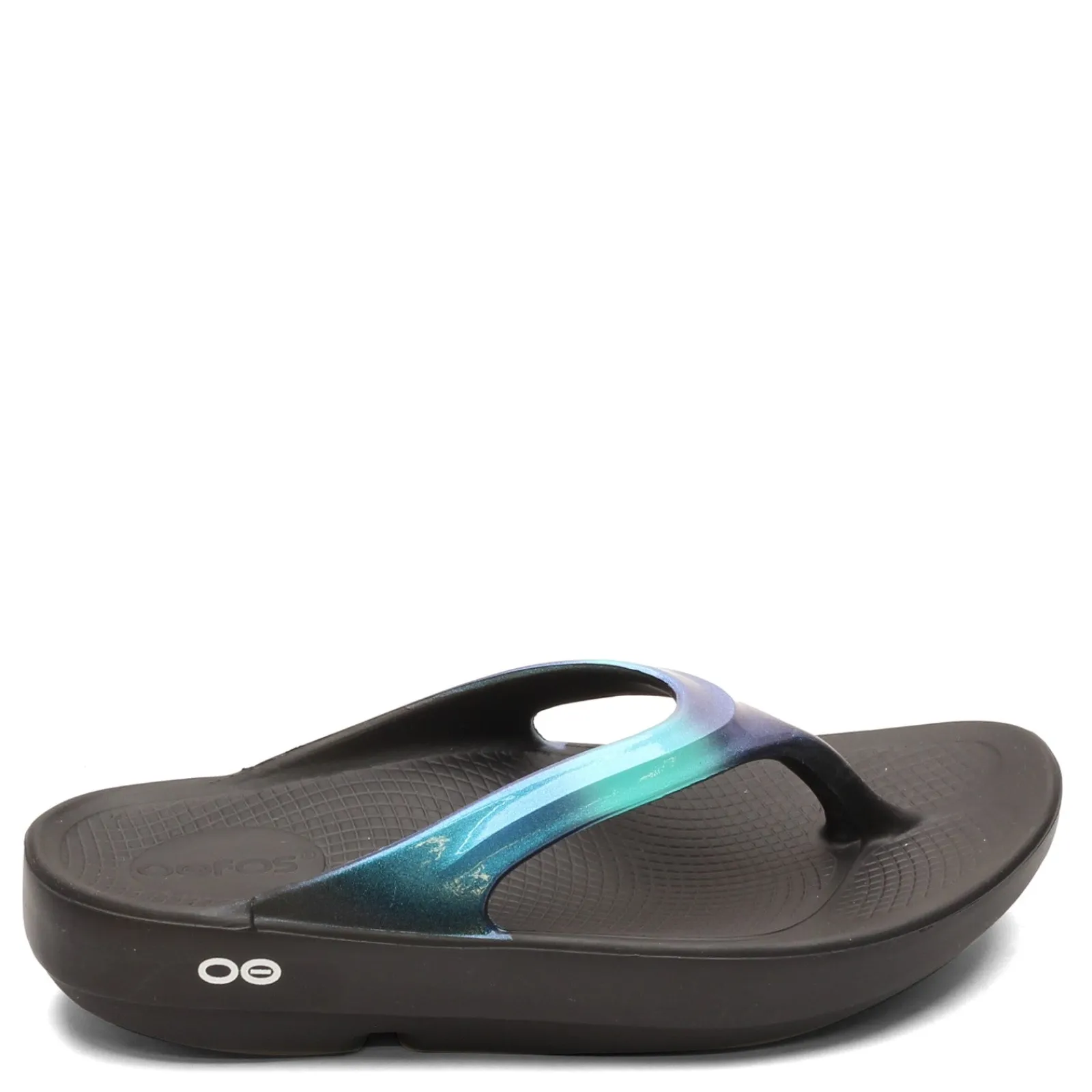 OOFOS Sandals|Women's , OOlala Luxe Sandal Blue Multi