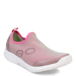 OOFOS Slip-On Shoes|Women's , OOmg Sport Sneaker White / Fuchsia