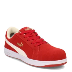 Puma Safety Sneakers & Athletic|Women's Puma, Iconic Suede Low Work Shoe Red