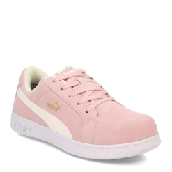 Puma Safety Work & Safety|Women's Puma, Iconic Suede Low Work Shoe Pink