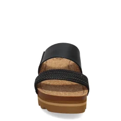 Reef Sandals|Women's , Cushion Vista Hi Slide Black Braid