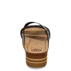 Reef Sandals|Women's , Cushion Vista Hi Slide Black Braid