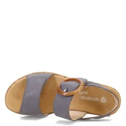 Remonte Wedges|Women's , Rock Sandal Jeans
