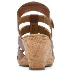 Rockport Wedges|Women's , Briah Gladiator Sandal Tan