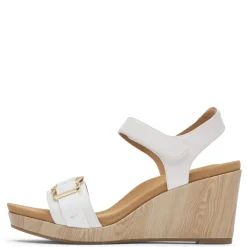 Rockport Wedges|Women's , Briah II Two Band Sandal White