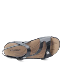 Romika Wedges|Women's , Fidschi 54 Sandal Black