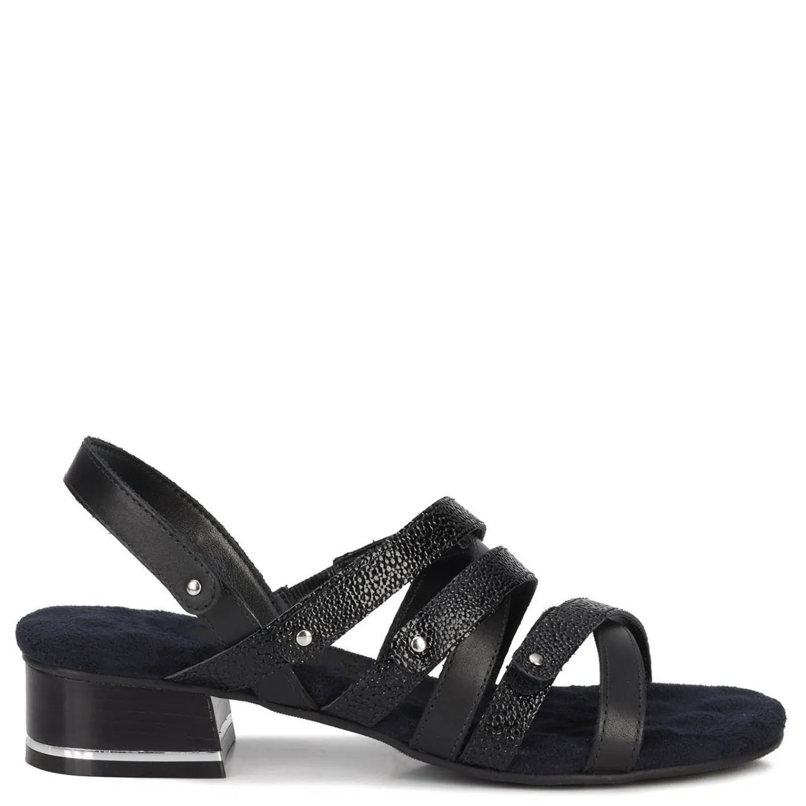 Ros Hommerson Pumps & Heels|Women's , Breeze Sandal Black Pebble Patent Leather